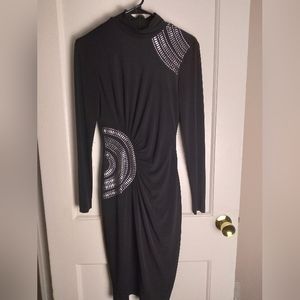 Black studded Cache dress size small